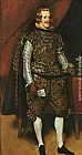 Diego Rodriguez De Silva Velazquez Wall Art - Philip IV in Brown and Silver